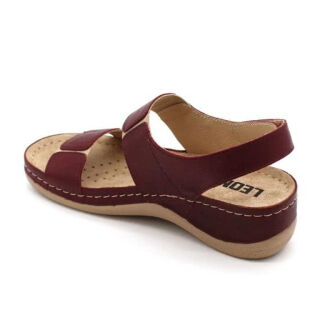 Анатомічні сандалі Leon 945 бордові
