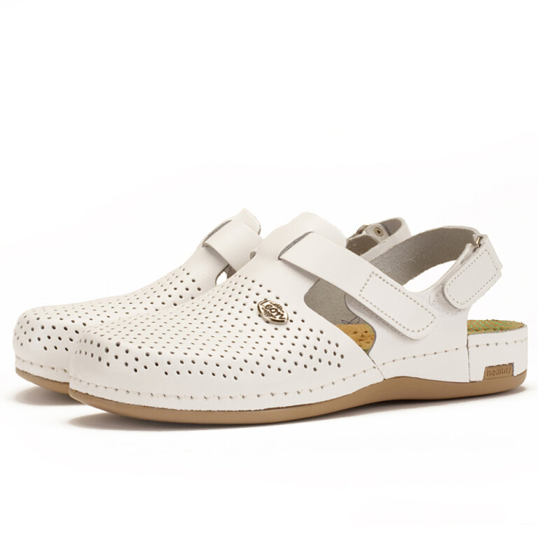Анатомічні тапочки-сабо Leon 951 білі
