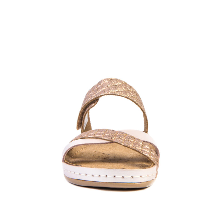 Анатомічні босоніжки-сабо Leon 957 перламутрові