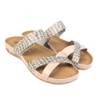 Анатомічні босоніжки-сабо Leon 957 бежеві