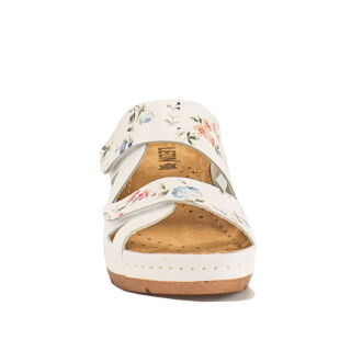 Анатомічні сабо Leon 1004 білий-квіти