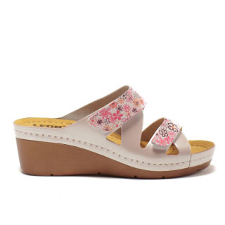 Анатомічні сабо Leon 1004 рожевий-квіти