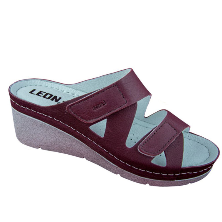 Анатомічні сабо Leon 1004 бордовий