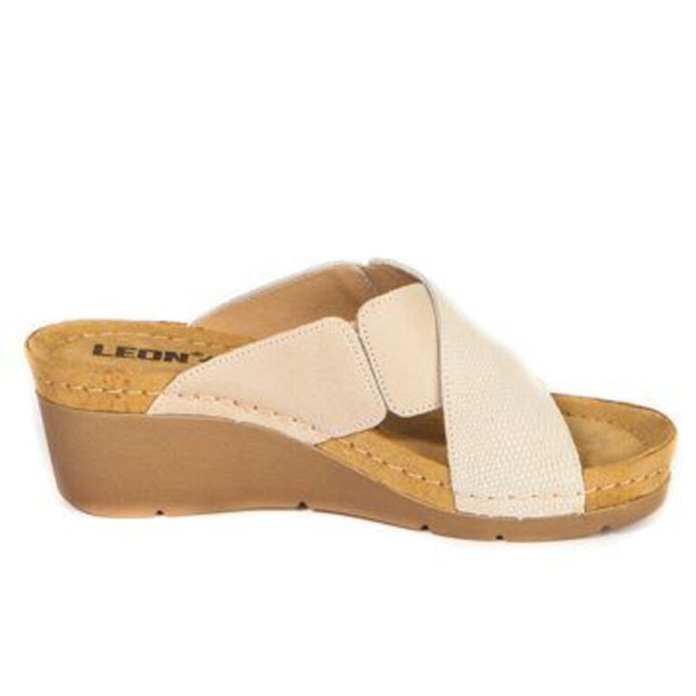 Анатомічні тапочки-сабо Leon 1008 бежеві