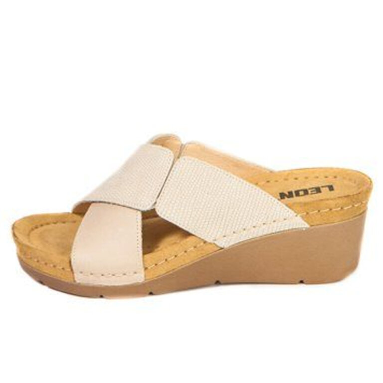 Анатомічні тапочки-сабо Leon 1008 бежеві