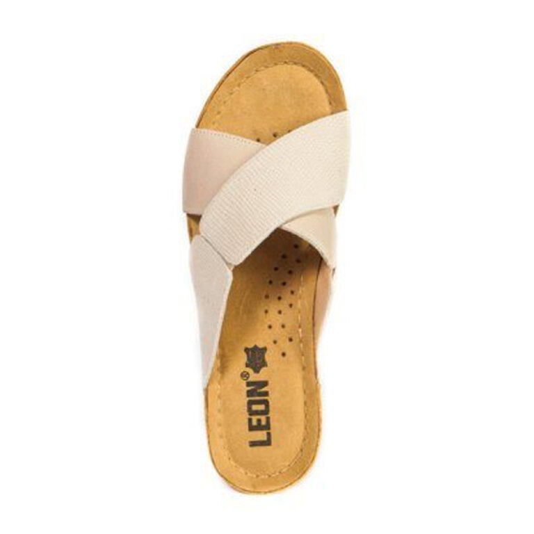 Анатомічні тапочки-сабо Leon 1008 бежеві