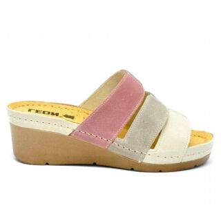 Анатомічні тапочки-сабо Leon 1009 бежево-рожеві