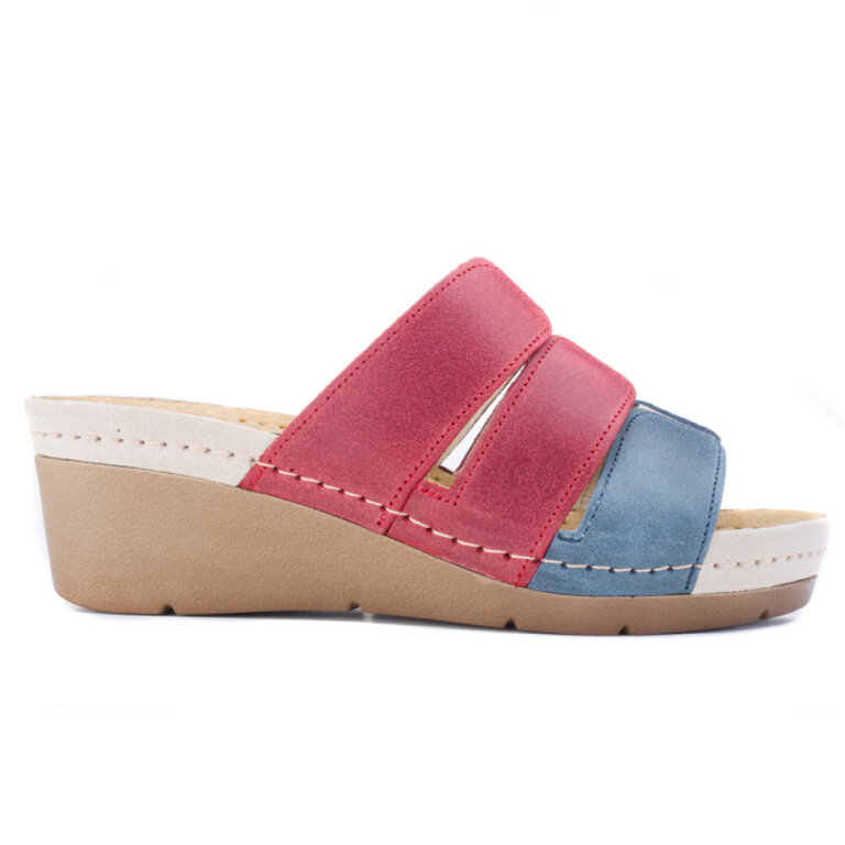 Анатомічні тапочки-сабо Leon 1009 синьо-рожеві