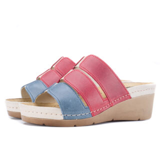 Анатомічні тапочки-сабо Leon 1009 синьо-рожеві