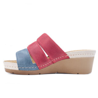 Анатомічні тапочки-сабо Leon 1009 синьо-рожеві