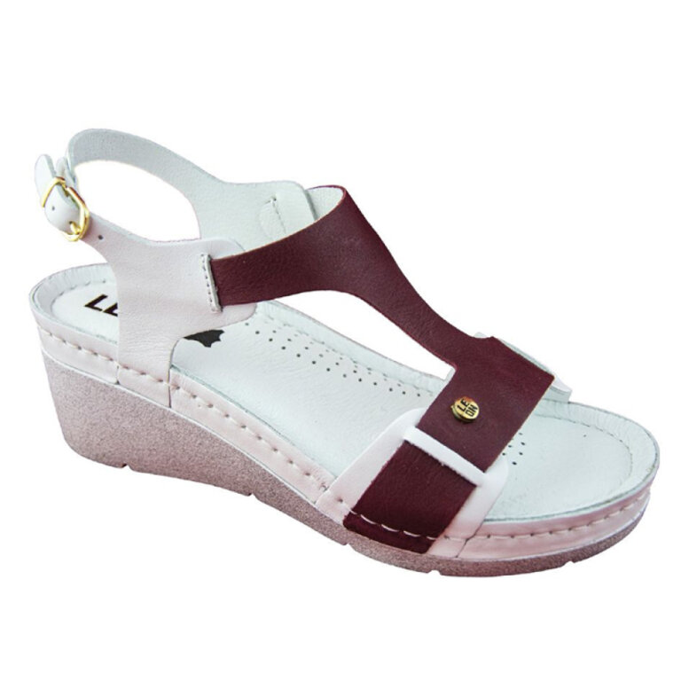 Анатомічні босоніжки Leon 1010 бордові