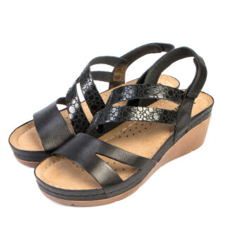 Анатомічні босоніжки Leon 1022 чорні