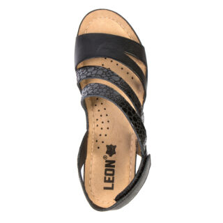 Анатомічні босоніжки Leon 1022 чорні