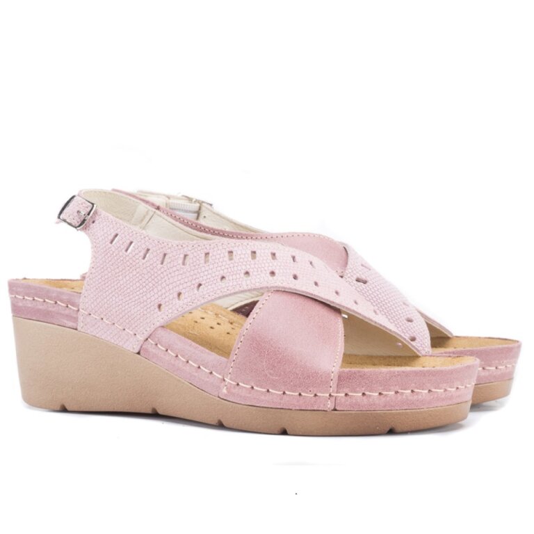 Анатомічні босоніжки Leon 1030 світло-рожеві