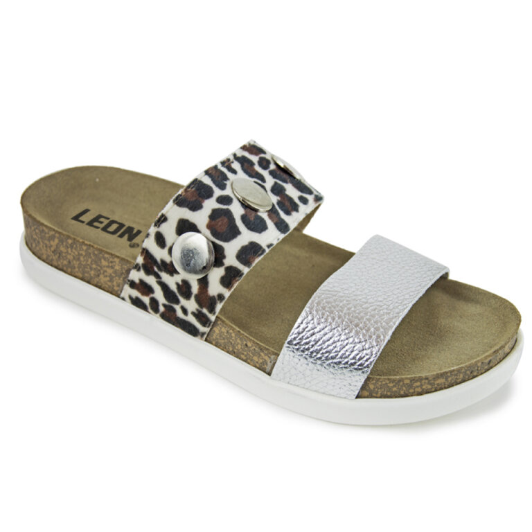Анатомічні сабо Leon 1200 сріблясті