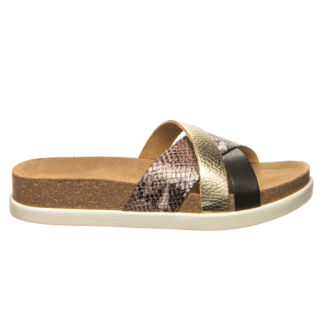 Анатомічні сабо Leon 1201 чорний/змія