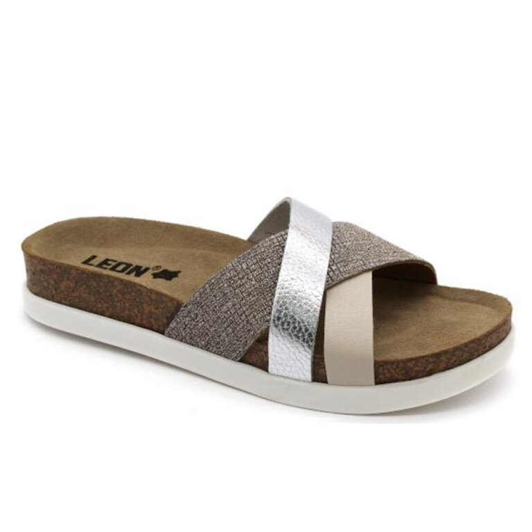 Анатомічні сабо Leon 1201 сріблястий