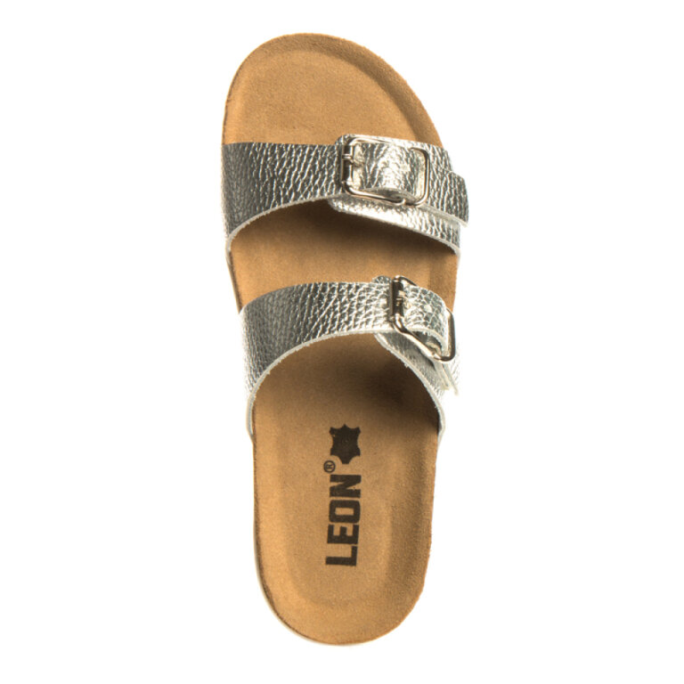 Анатомічні сабо Leon 1203 сріблясті