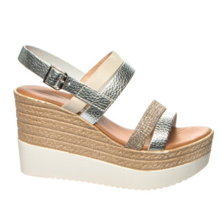 Анатомічні босоніжки-сабо Leon 1301 сріблясті