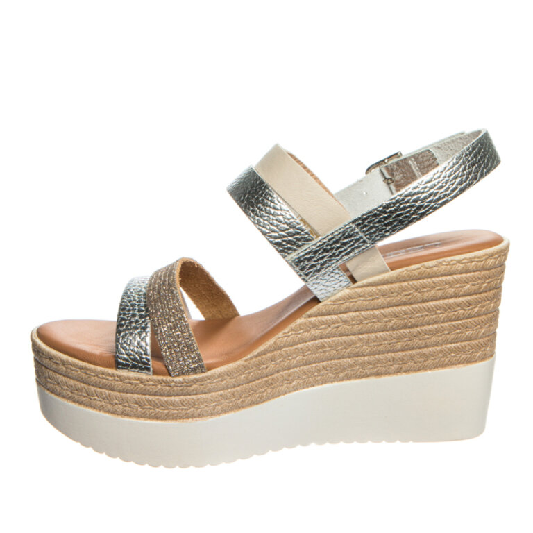 Анатомічні босоніжки-сабо Leon 1301 сріблясті