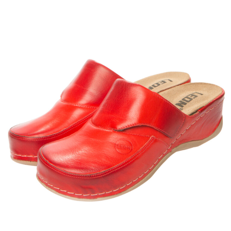 Анатомічні сабо Leon 2019 червоні
