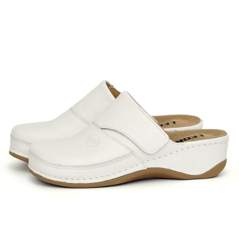 Анатомічні сабо Leon 2019 білі