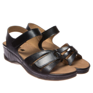 Анатомічні босоніжки Leon 2021 чорні