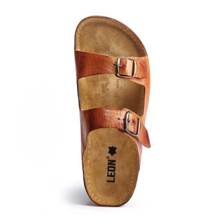 Анатомічні тапочки-сабо чоловічі Leon 703М коричневі