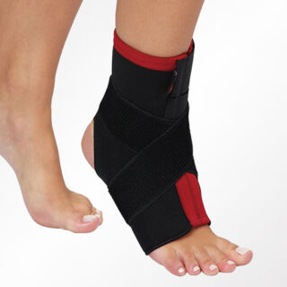 Неопреновый голеностопный бандаж Aurafix 402 с ремнями «восьмерка»