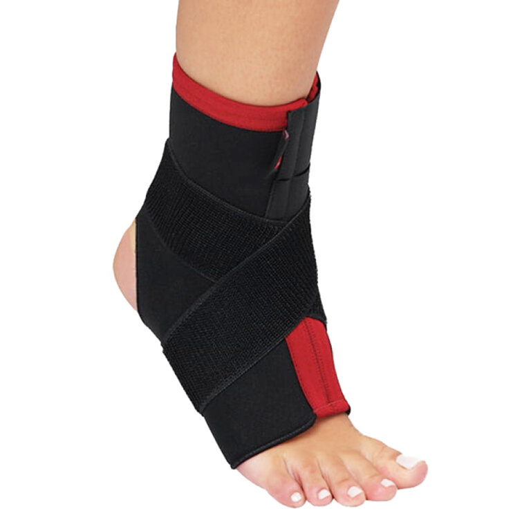 Неопреновый голеностопный бандаж Aurafix 402 с ремнями «восьмерка»