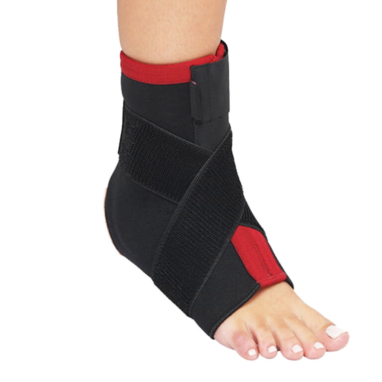 Неопреновый голеностопный бандаж Aurafix 405 с ремнями «восьмерка»