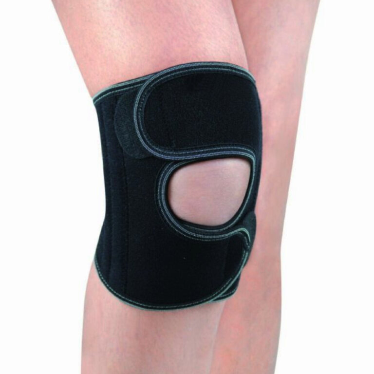 Короткий роз`ємний наколінник зі спіральними ребрами з бавовною Ortop ES-7A67