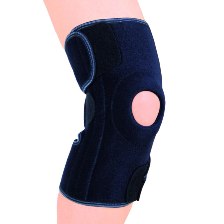 Роз'ємний наколінник з силіконовим кільцем і спіральними ребрами (з бавовною) Ortop ES-7A66