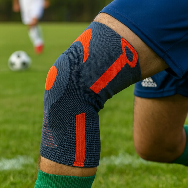 Бандаж на колено Thuasne 0355 при растяжении связок, при разрыве связок, при боли в колене, эластичный наколенник для коленного сустава