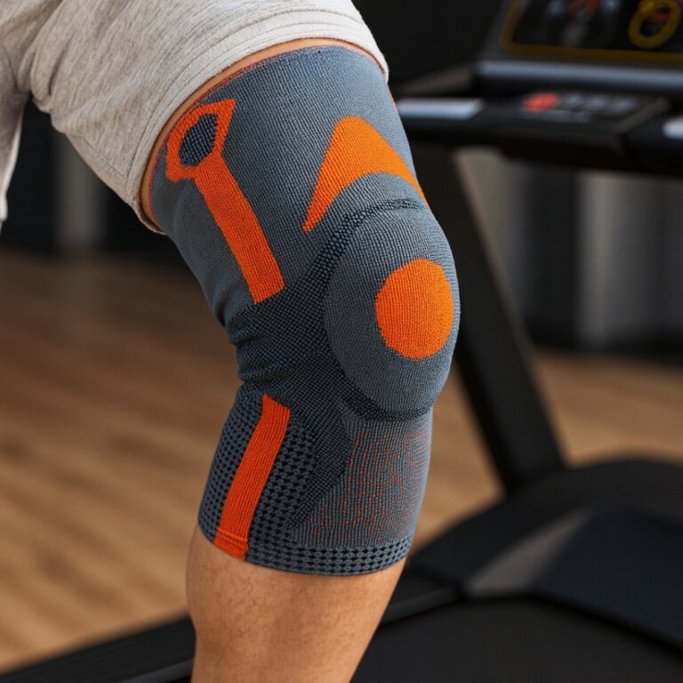 Бандаж на колено Thuasne 0355 при растяжении связок, при разрыве связок, при боли в колене, эластичный наколенник для коленного сустава