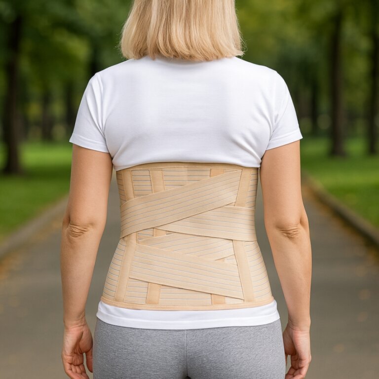 Бандаж для попереку Aurafix AO-80 з ременем, попереково-крижовий, 32 см