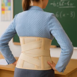 Бандаж для попереку Aurafix AO-80 з ременем, попереково-крижовий, 32 см