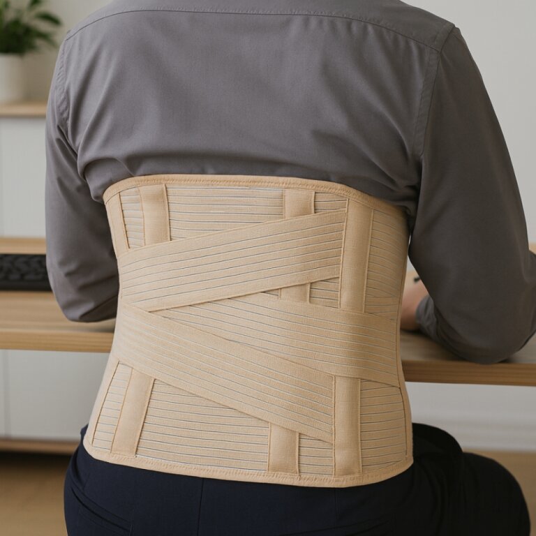 Бандаж для попереку Aurafix AO-80 з ременем, попереково-крижовий, 32 см