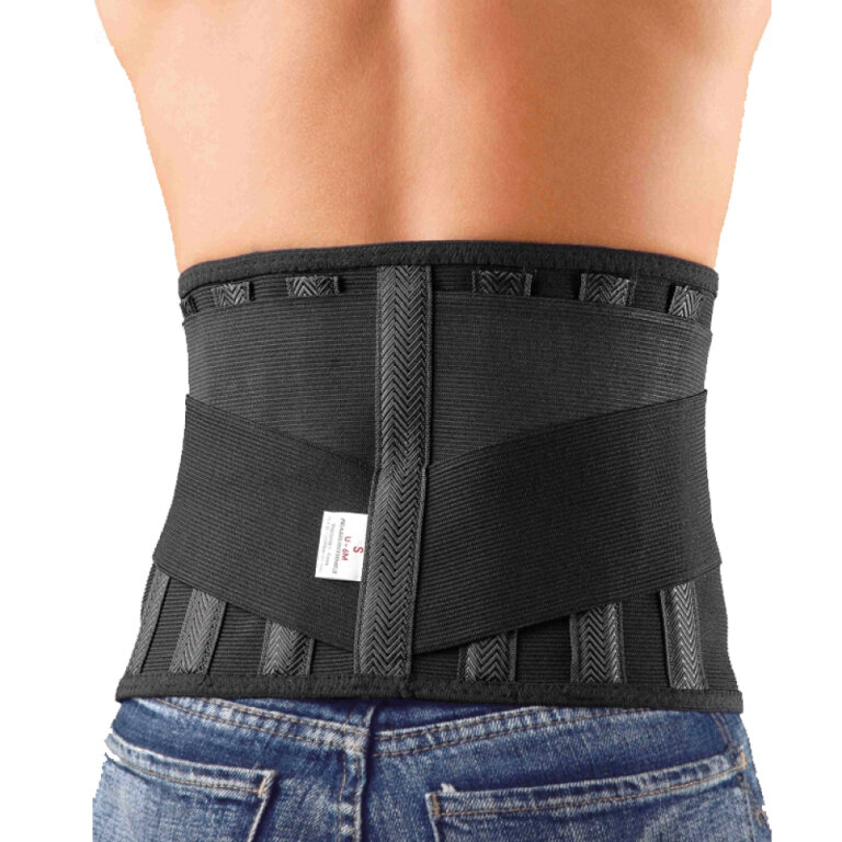 Корсет поясничный полужесткий Реабилитимед «Индустри» И-6М черная сетка