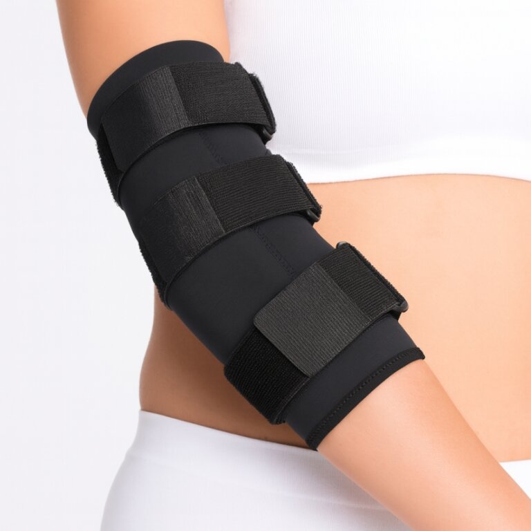 Бандаж на локтевой сустав переменная фиксация неопрен Aurafix 307A