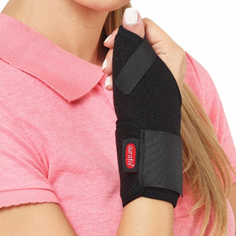 Неопреновая повязка Де Кервина Aurafix 605 для запястья | Аурафикс