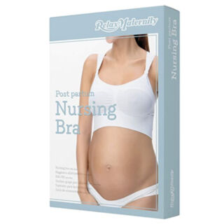 Безшовний бюстгальтер для годування з застібками на широких бретельках Relaxsan Maternity