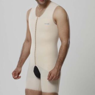 Компресійний боді для чоловіків Aurafix LC-1710 з шортами бежевий