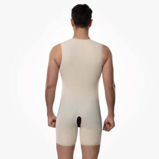 Компресійний боді для чоловіків Aurafix LC-1710 з шортами бежевий
