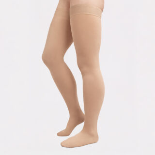 Панчохи компресійні 1 клас (18-21 mmHg) Aurafix AV-103 з закритим носком, бежеві