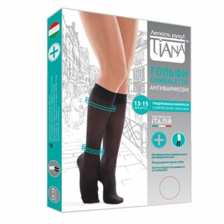 Гольфи (профілактичні) антиварикозні Tiana 840, компресія 13-15 мм рт.ст., 70D, чорні