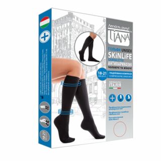 Гольфи UNiSEX SKiNLiFE (профілактичні) антиварикозні Tiana 950, компресія 18-21 мм рт.ст., 140D, чорні