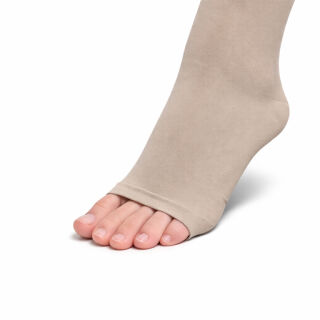 Компресійні панчохи Aurafix AV-102 з відкритим носком 1 клас, бежеві