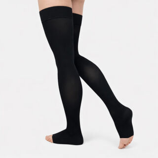 Панчохи антиварикозні Aurafix AV-108 з відкритим носком 2 клас, чорні