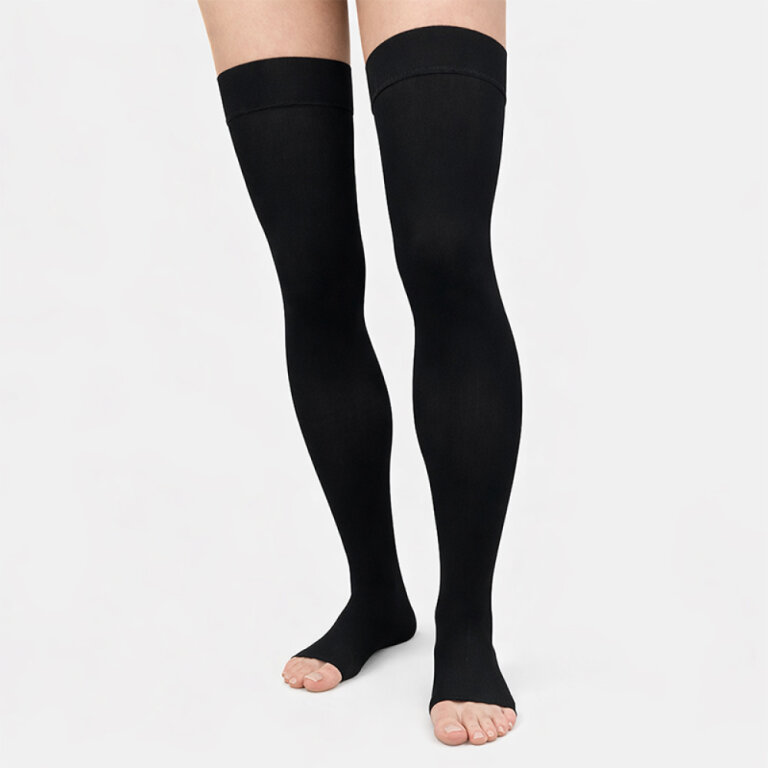 Панчохи антиварикозні Aurafix AV-108 з відкритим носком 2 клас, чорні